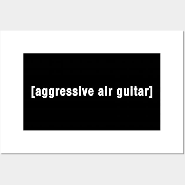 Aggressive Air Guitar Wall Art by teecloud